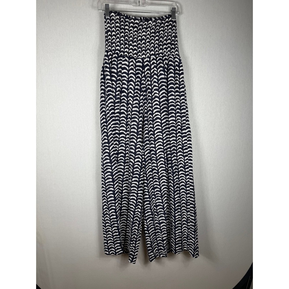 Maeve Anthropologie Smocked Sunset Jumpsuit Size 12 No Neck Strap - Picture 3 of 6